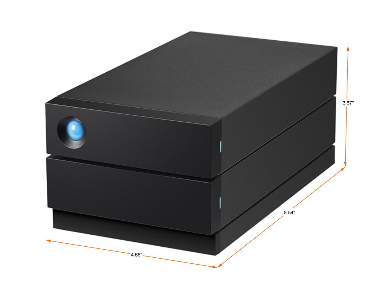 LaCie 2big RAID 36TB USBC External Hard Drive Black