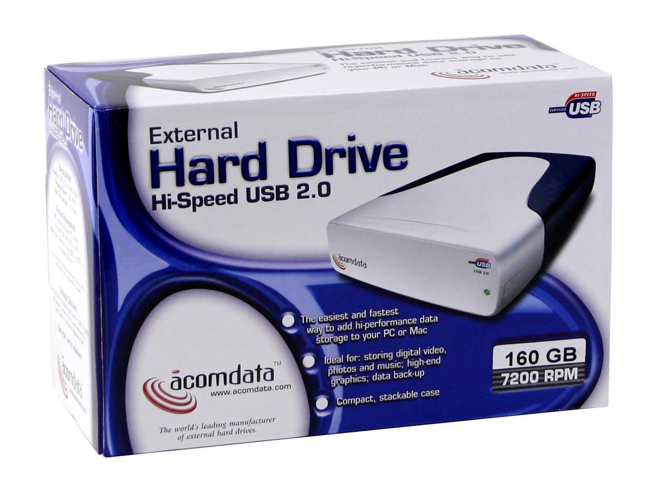 Open Box 160GB USB 2.0 External Hard Drive
