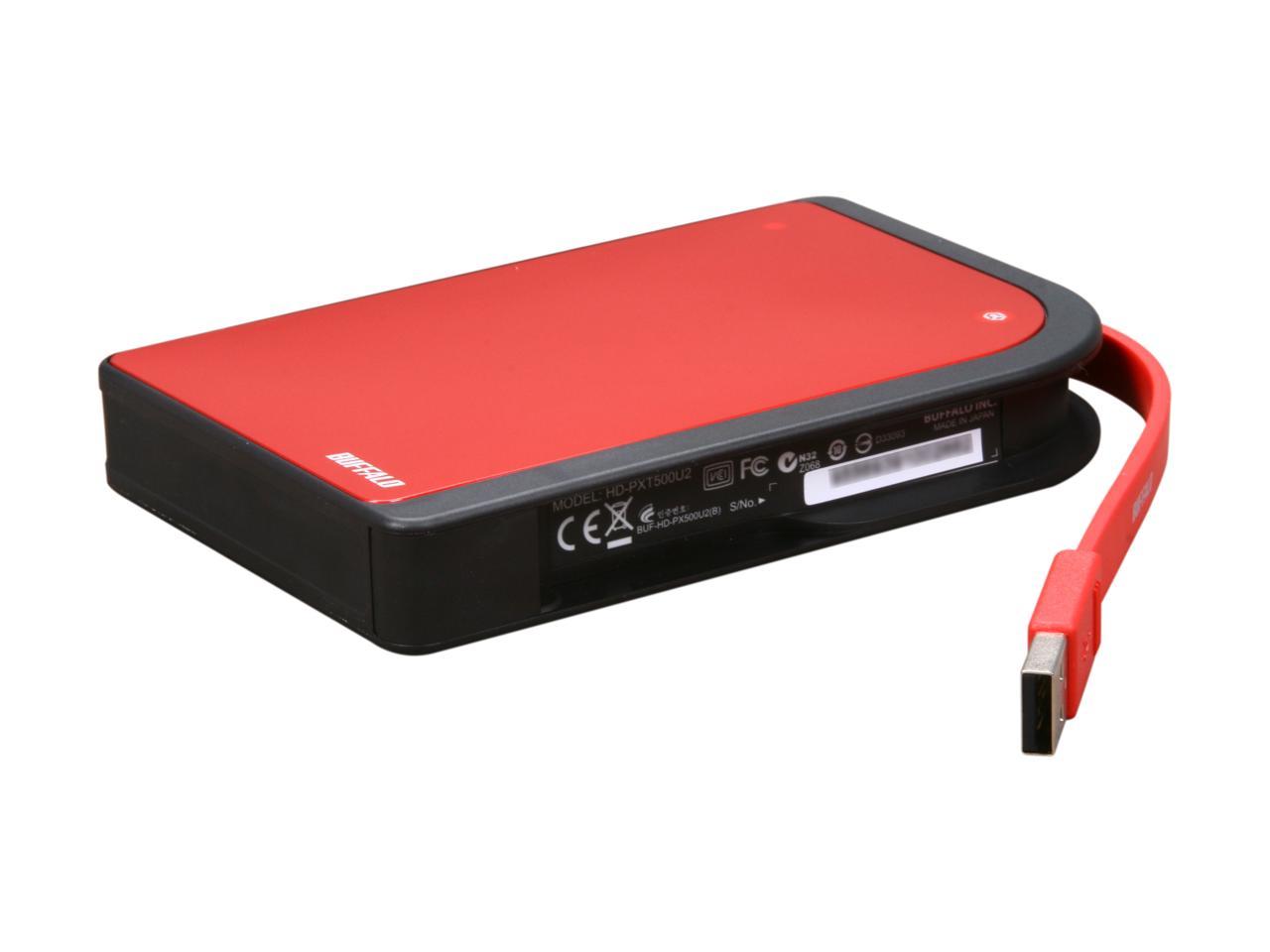 BUFFALO Metro 500GB USB 2.0 2.5" Portable Hard Drive Ruby Red - Newegg.com