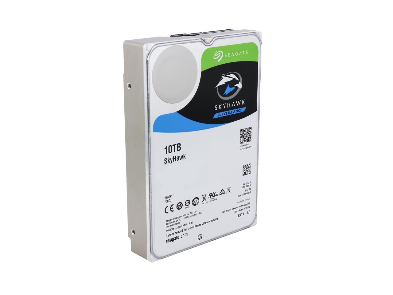 Seagate SkyHawk 10TB Surveillance Hard Drive 256MB Cache SATA 6.0Gb/s 3 ...