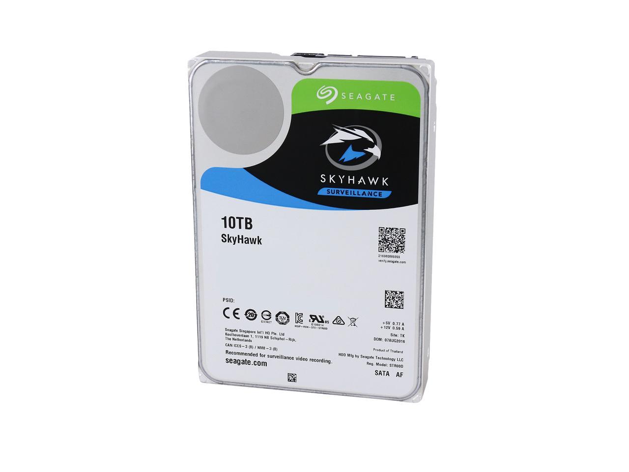 3.5 Inch SATA 6Gb/s 256MB Cache for DVR NVR Security Camera System with Drive Health Management Frustration Free Packaging Seagate Skyhawk 10TB Surveillance Internal Hard Drive HDD ST10000VX0004