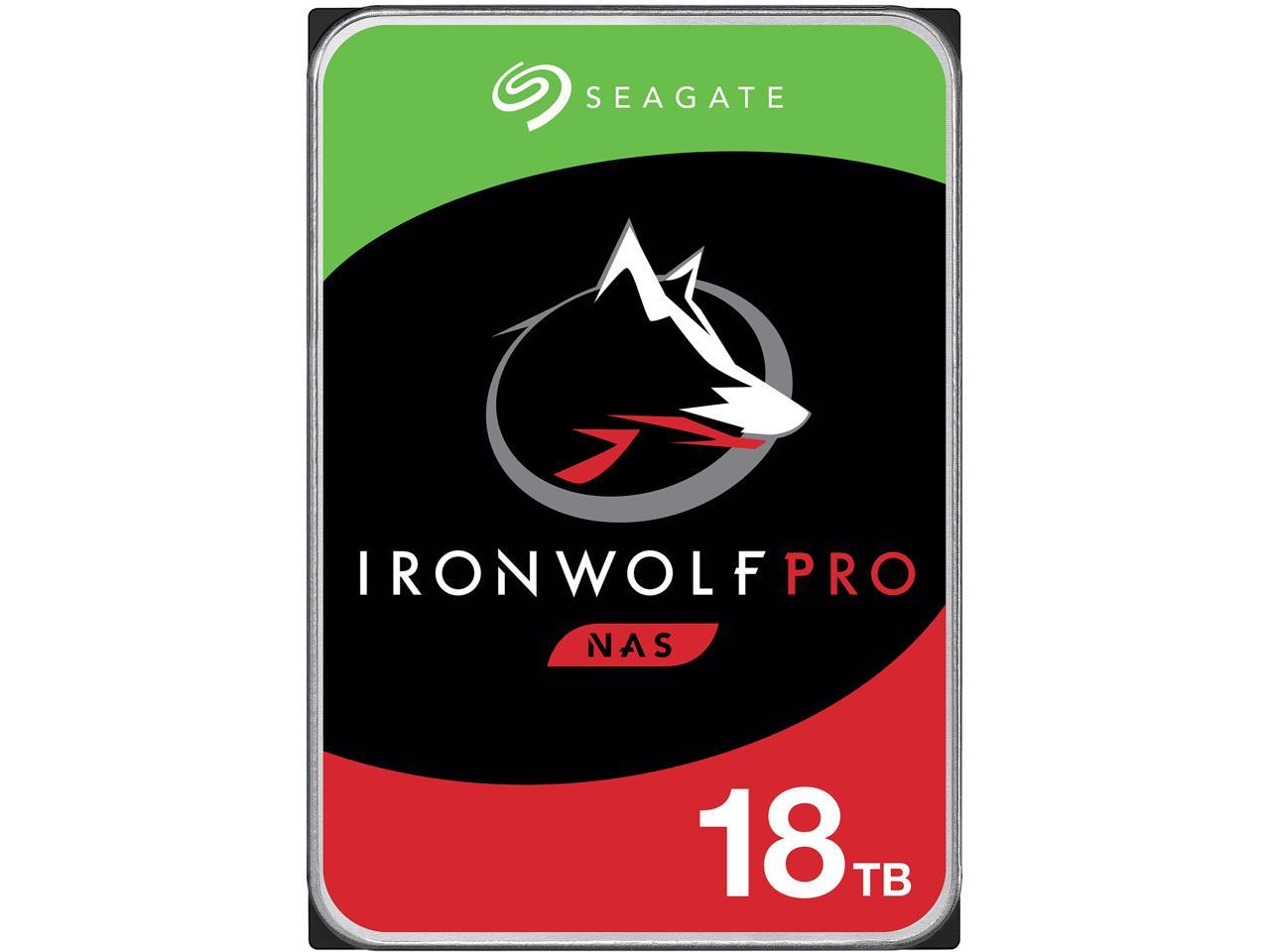 Seagate IronWolf Pro 18TB NAS Hard Drive 7200 RPM 256MB Cache CMR SATA 6.0Gb/s 3.5" Internal HDD ST18000NE000 - OEM