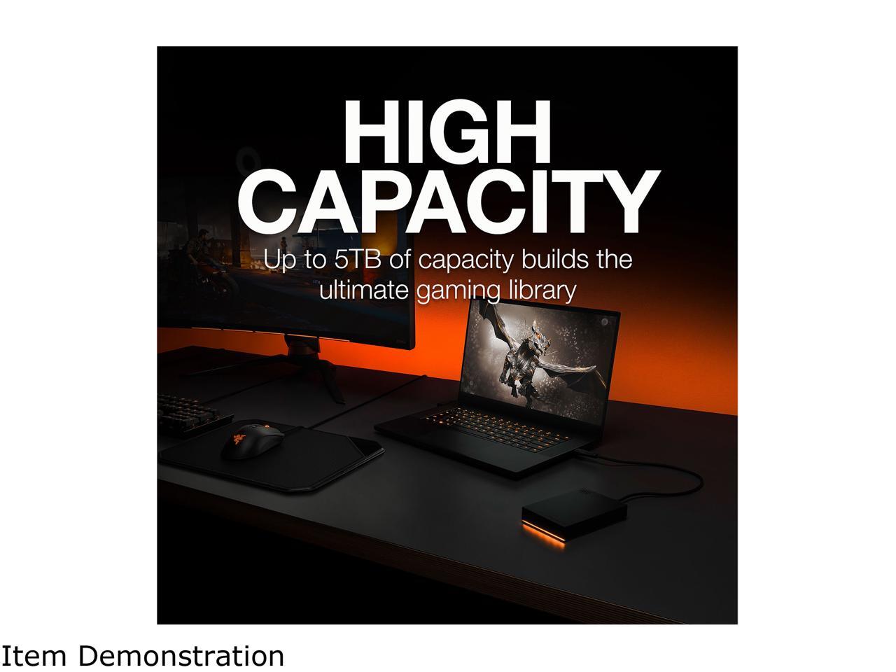 Seagate FireCuda Gaming Hard Drive External Hard Drive 5TB USB 3.2