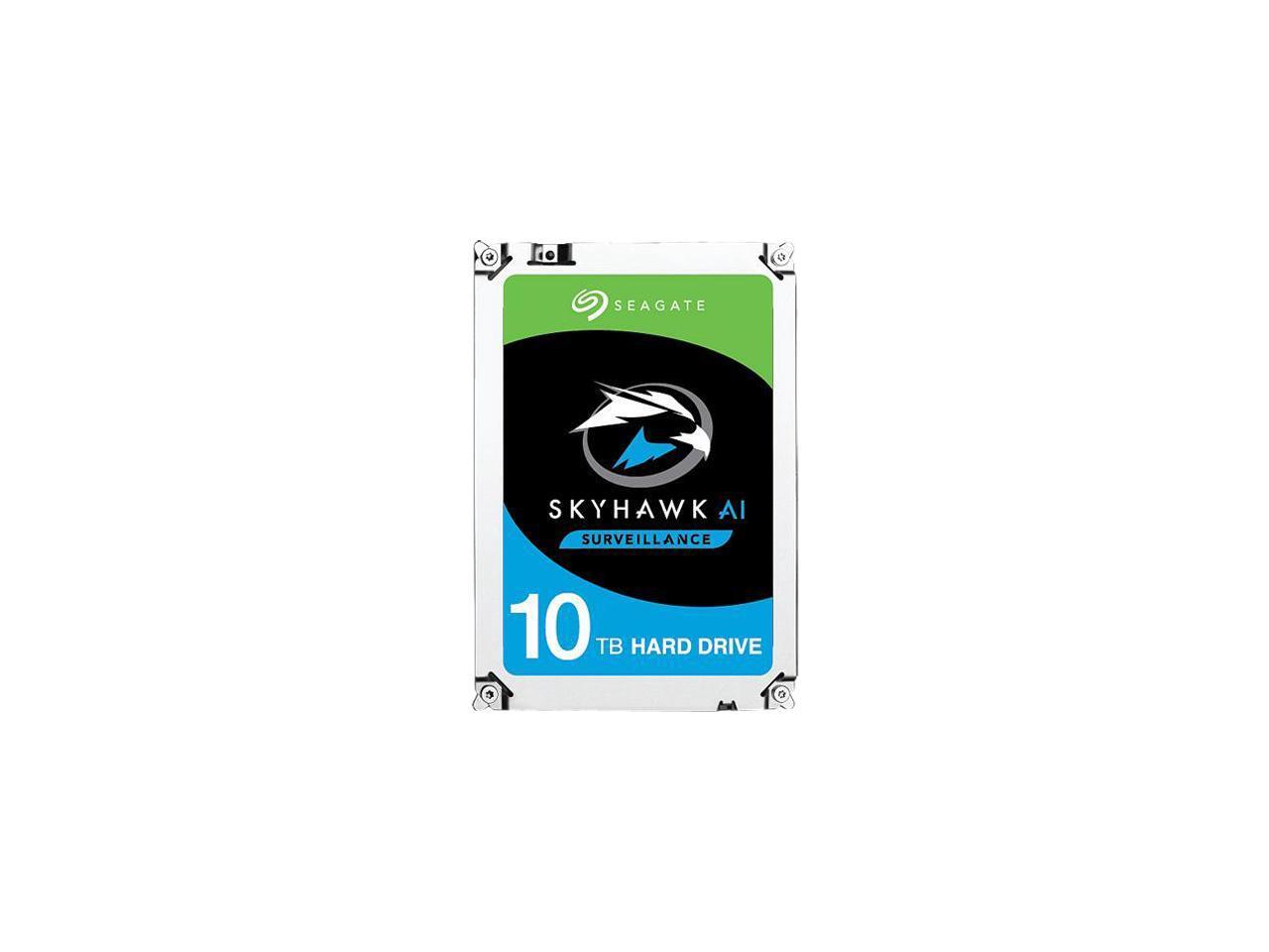 Seagate SkyHawk AI ST10000VE001 10TB 7200 RPM 256MB Cache SATA 6.0Gb/s ...