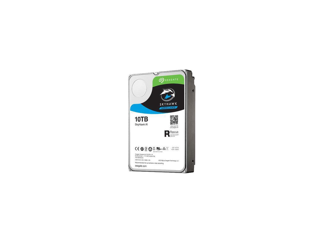 Seagate SkyHawk AI ST10000VE001 10TB 7200 RPM 256MB Cache SATA 6.0Gb/s ...