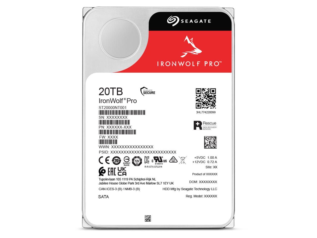 Seagate ST20000NE000 IronWolf Pro 20TB NAS Internal Hard Drive HDD