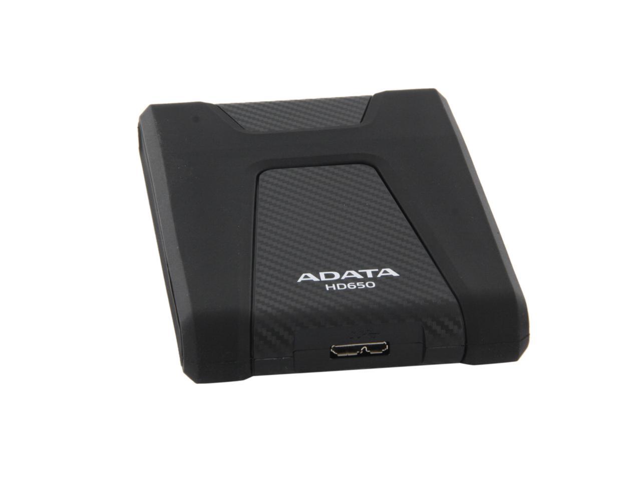 ADATA DashDrive Durable HD650 USB 3.0 1TB 2.5" External Hard Drive Black 