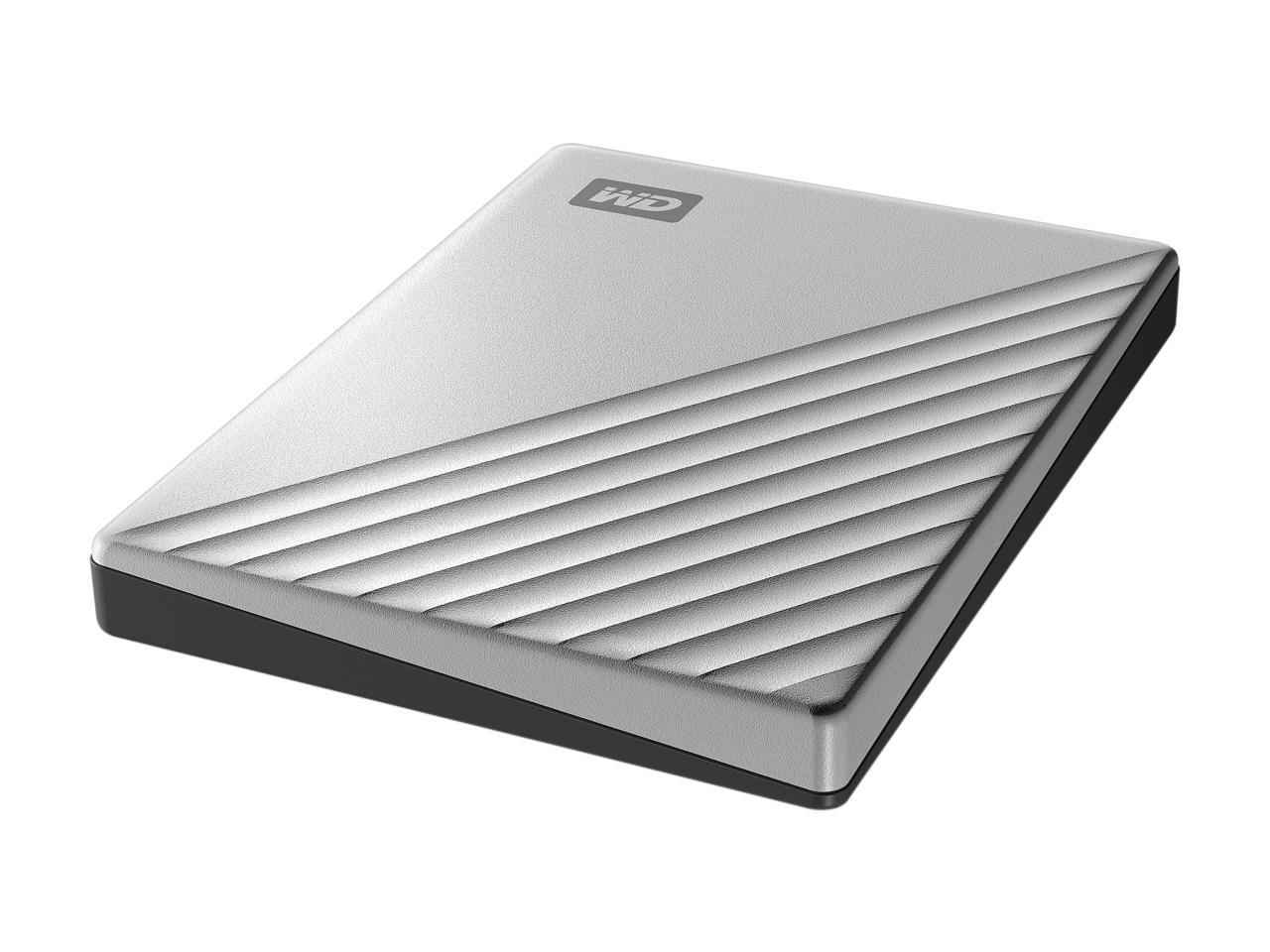 WD 1TB Silver My Passport Ultra Portable Storage External Hard Drive USBC for PC/Windows