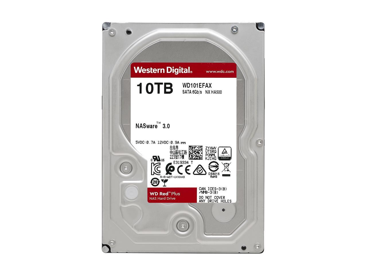 WD Red Plus 10TB NAS Hard Disk Drive 5400 RPM 3.5" - Newegg.com