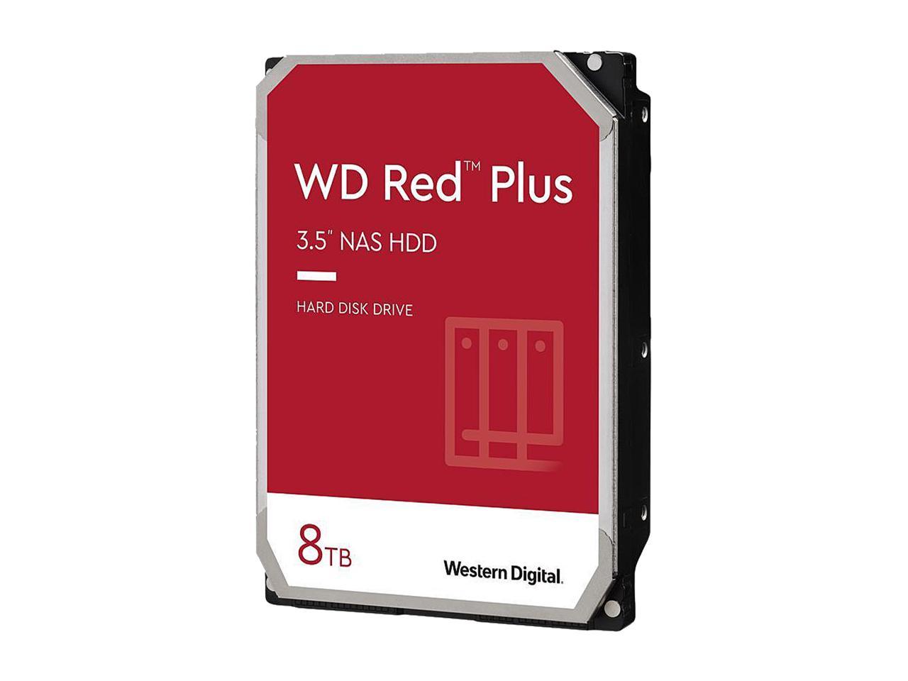 WD Red Plus 8TB CMR NAS Hard Drive HDD - 5640 RPM, 6 Gb/s, 128MB Cache, 3.5" - WD80EFZZ - Newegg.com