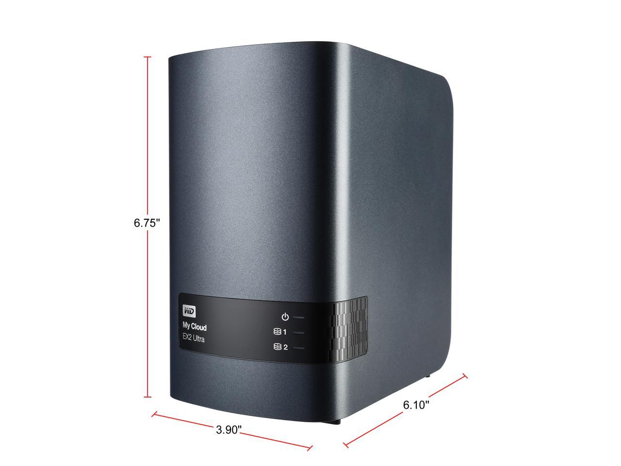 WD Diskless My Cloud EX2 Ultra NAS - Network Attached Storage - Dual-Core  Processor (WDBVBZ0000NCH-NESN)