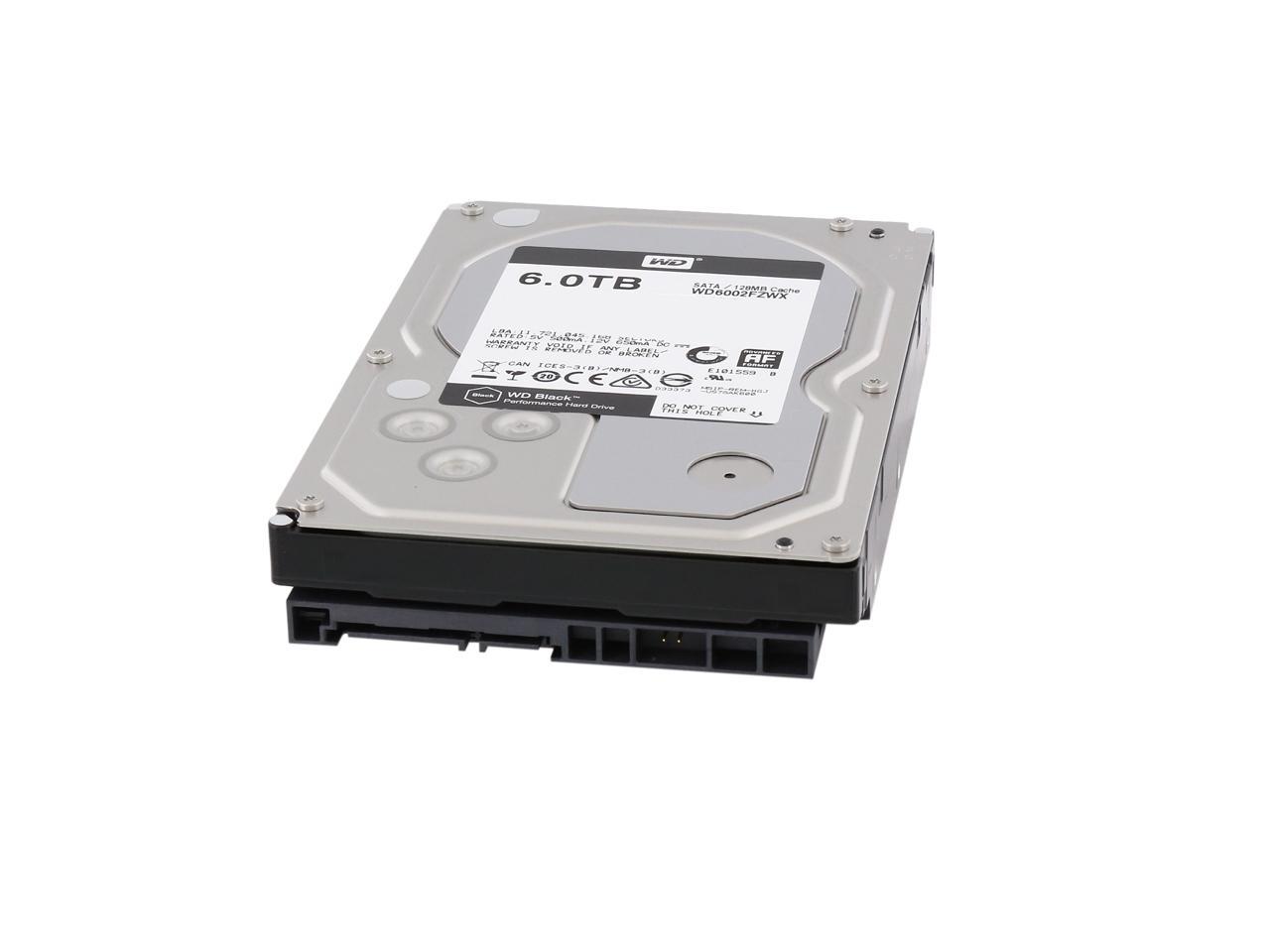WD Black 6TB Performance Desktop Hard Disk Drive - 7200 RPM SATA 6Gb/s  128MB Cache 3.5 Inch - WD6002FZWX