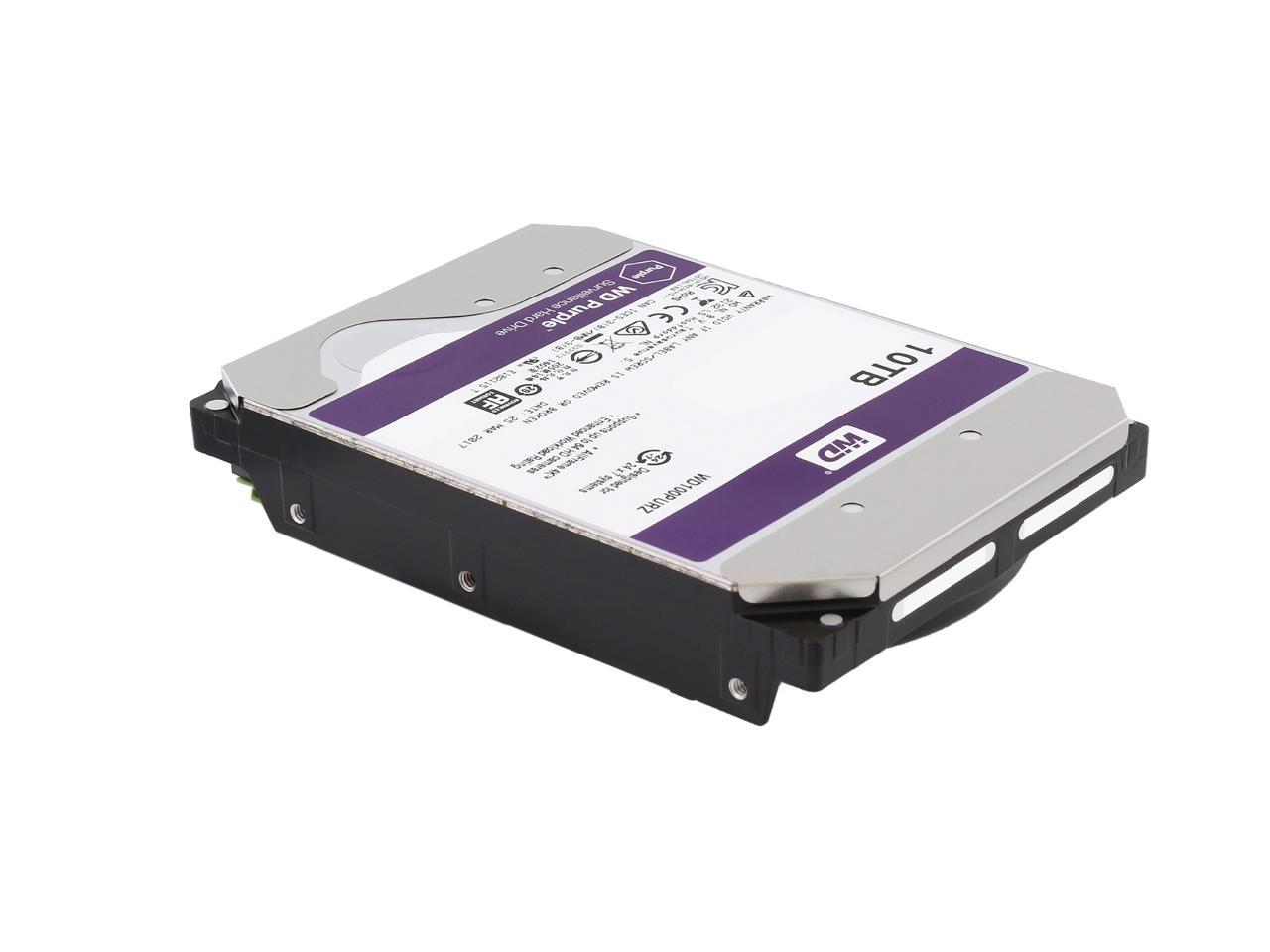 WD Purple 10TB Surveillance Hard Disk Drive - 5400 RPM Class SATA 6Gb/s  256MB Cache 3.5 Inch - WD100PURZ
