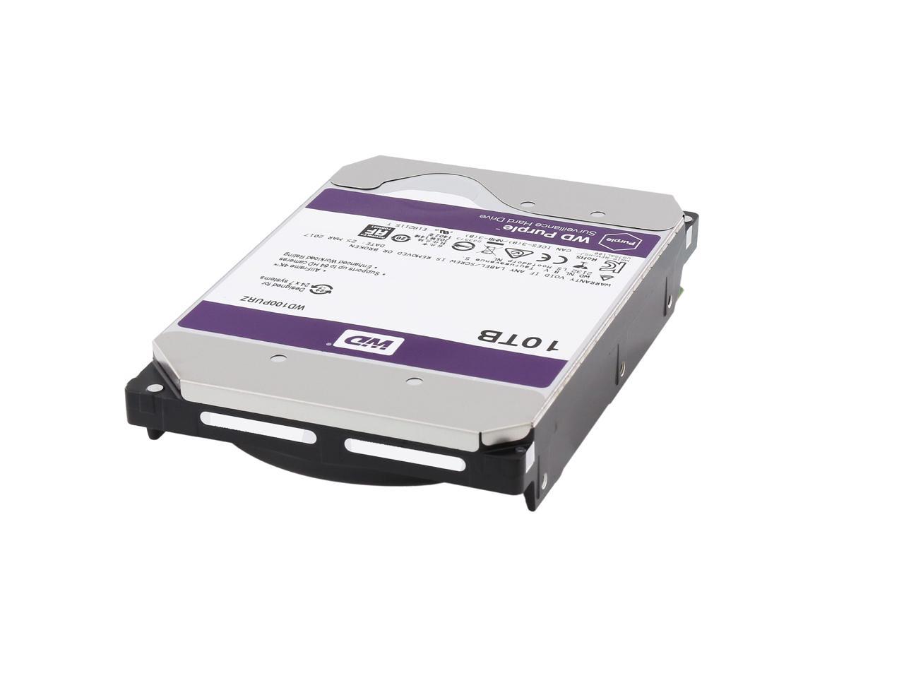 WD Purple 10TB Surveillance Hard Disk Drive - 5400 RPM Class SATA 