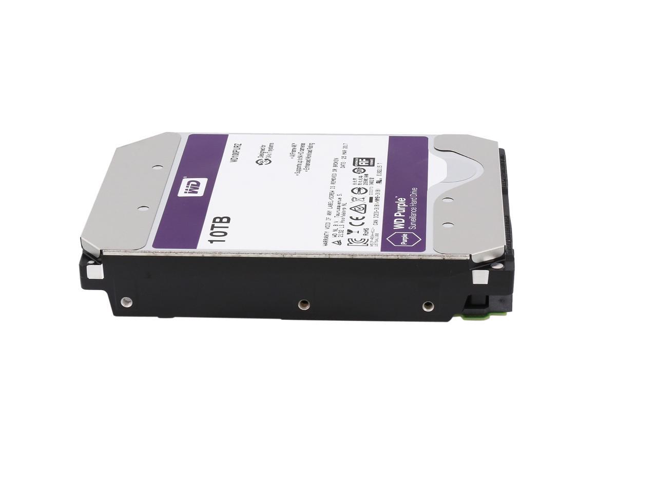 WD100PURZ Intellipower SATA 6 Gb/s 128MB Cache 3,5 Zoll WD Purple 10 TB Festplatte zur Videoüberwachung 