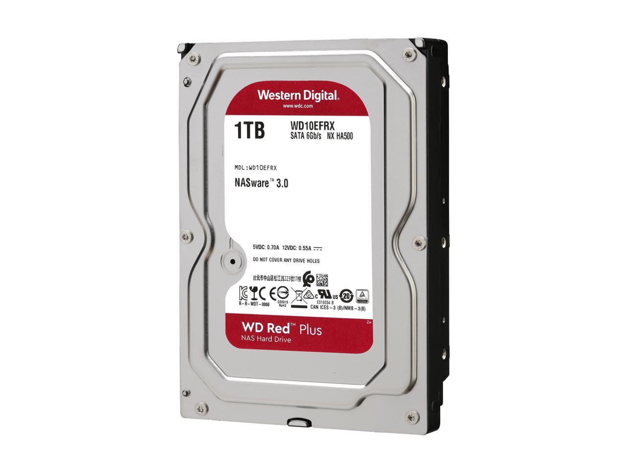 WD Red Plus 1TB NAS Hard Disk Drive - 5400 RPM 3.5
