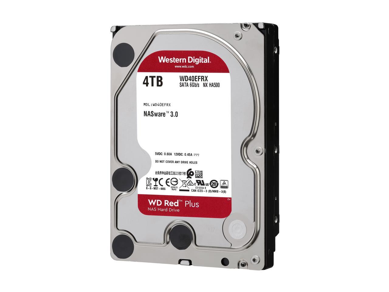 WD Red Plus 4TB NAS Hard Disk Drive - 5400 RPM 3.5