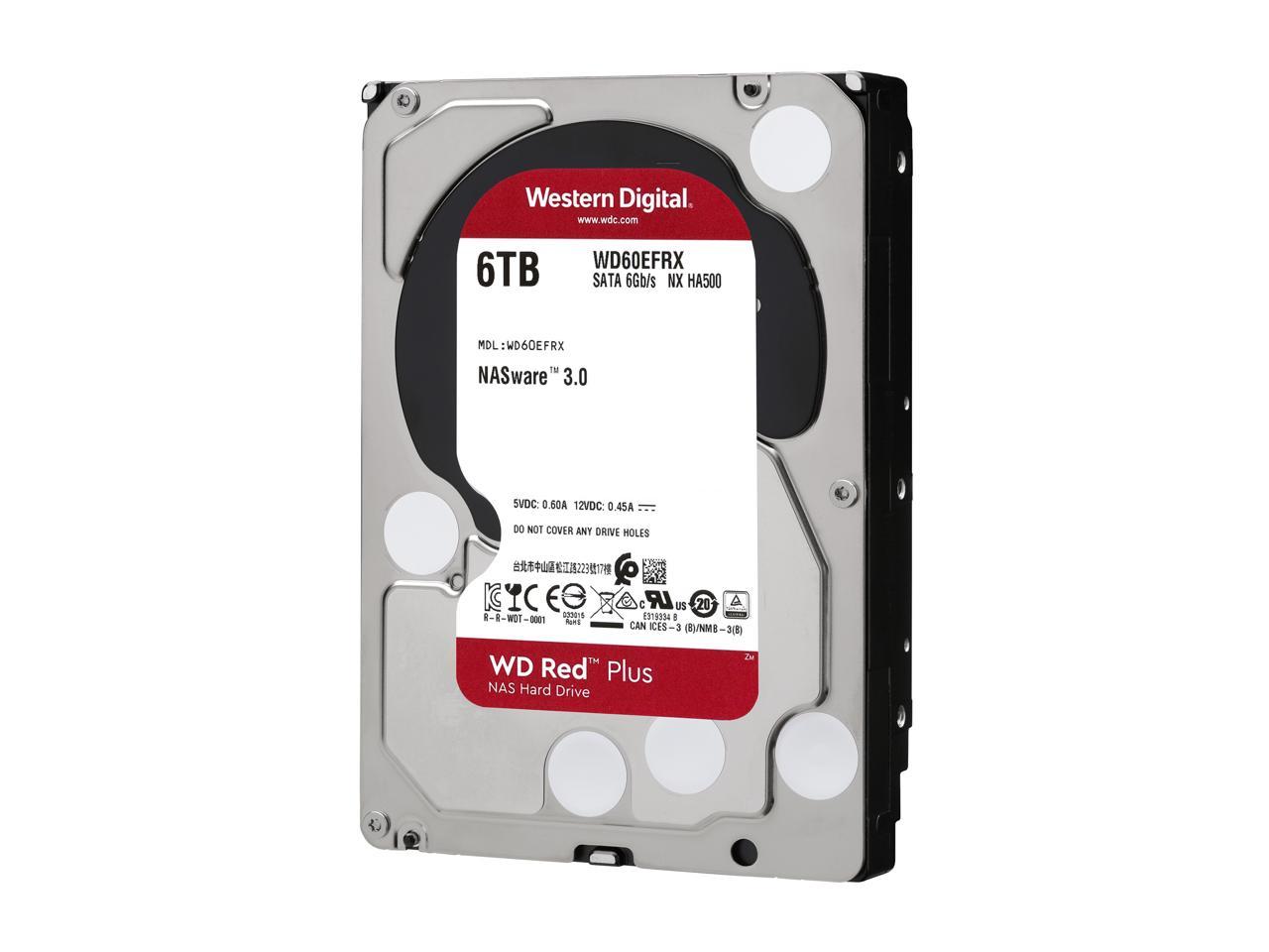 WD Red Plus 6TB NAS Hard Disk Drive - 5400 RPM 3.5