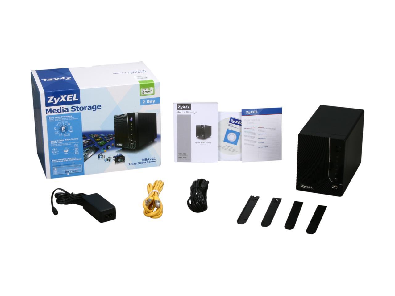 ZyXEL NSA221 2 Bay Network Storage Server For Digital Home - Newegg.com