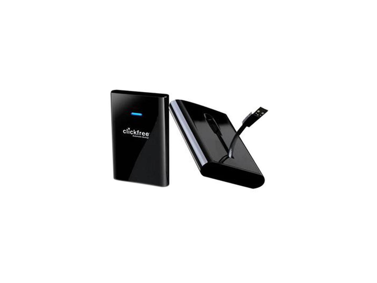 Clickfree 250GB USB 2.0 C2 Portable Backup Drive Black 227B1004100