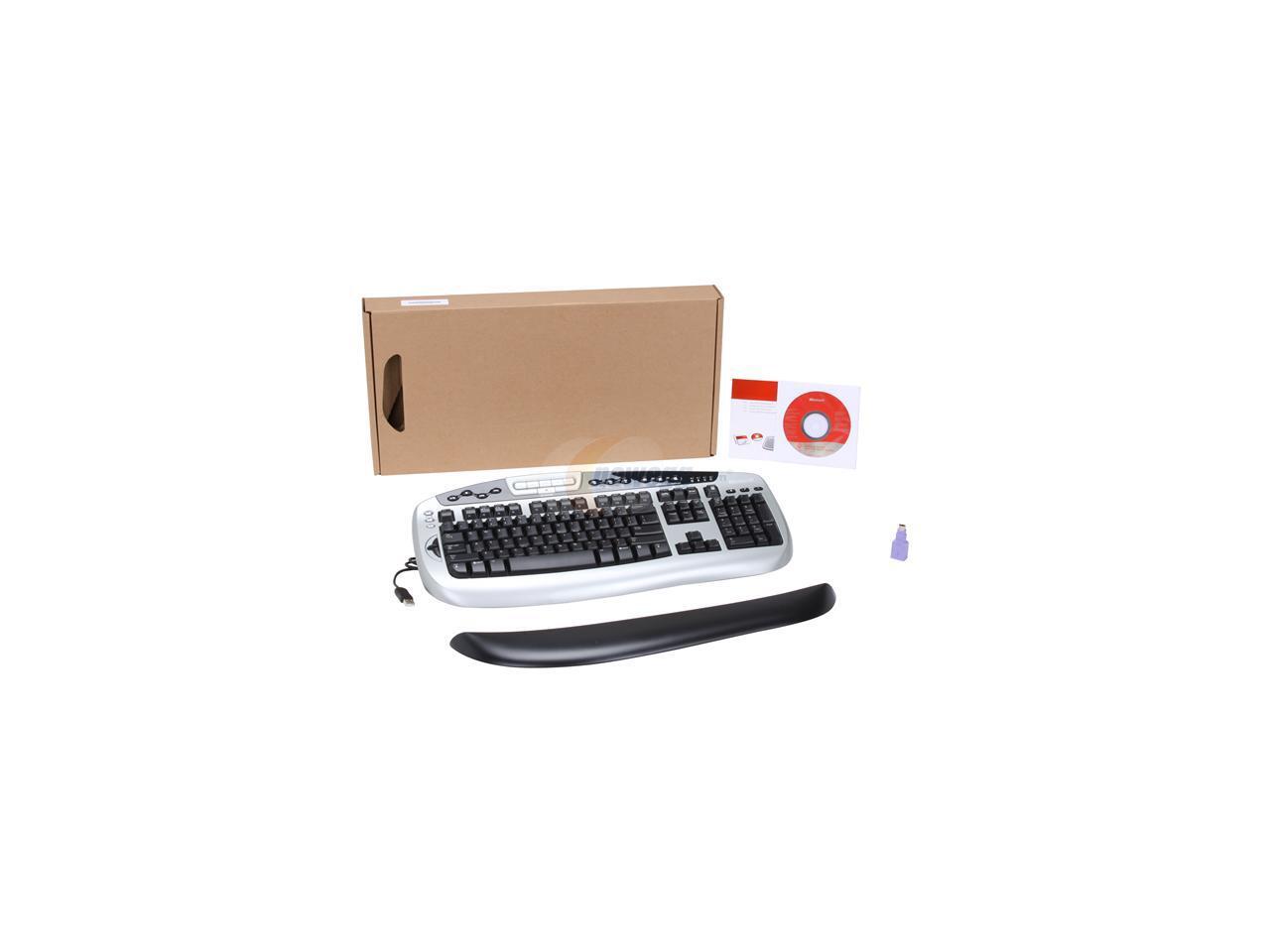 Microsoft BX100005 Silver/Black Wired Digital Media Pro Keyboard
