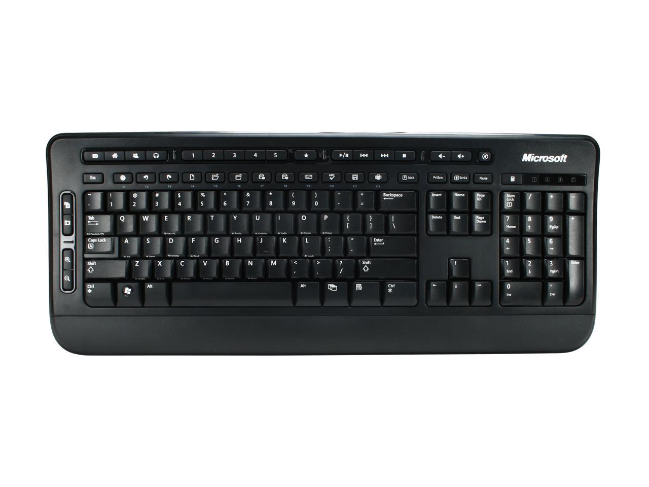 Open Box Microsoft 1343 Black Wired Digital Media Keyboard 3000