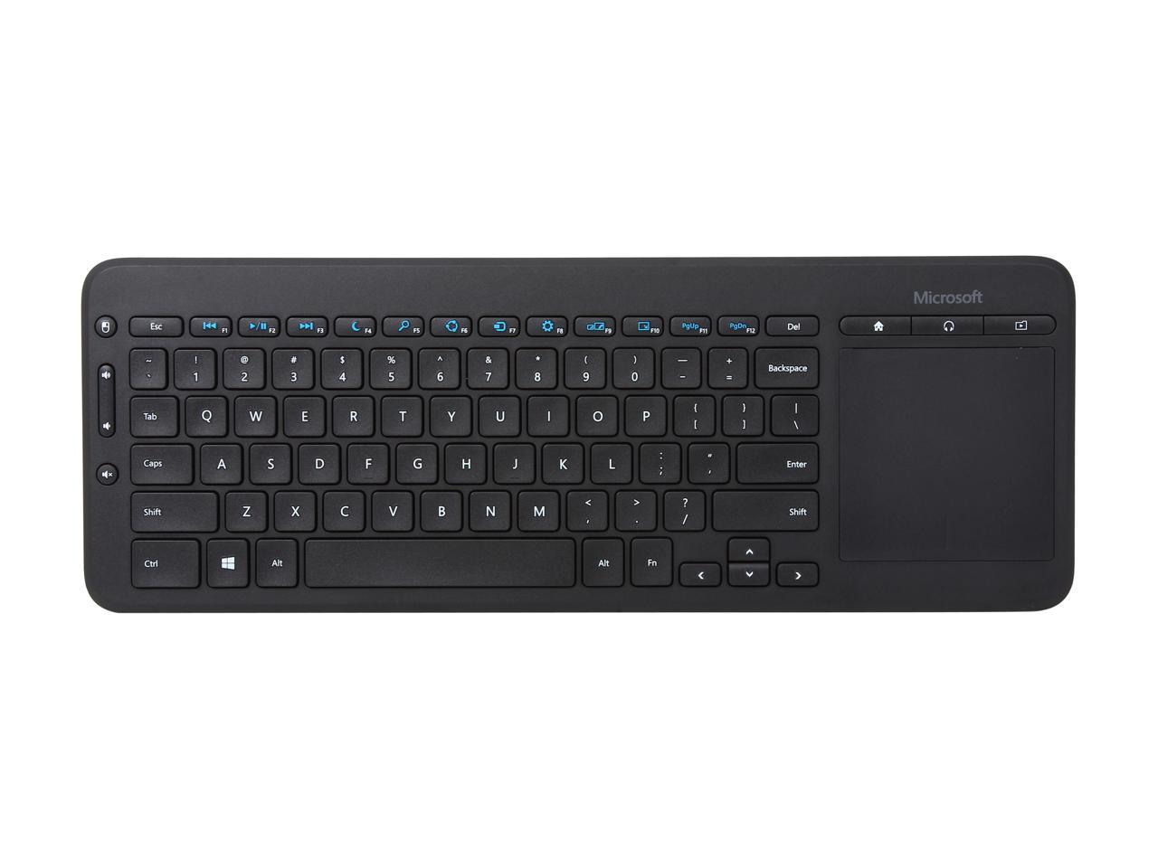 Microsoft N9z Black Rf Wireless All In One Media Keyboard Newegg Com