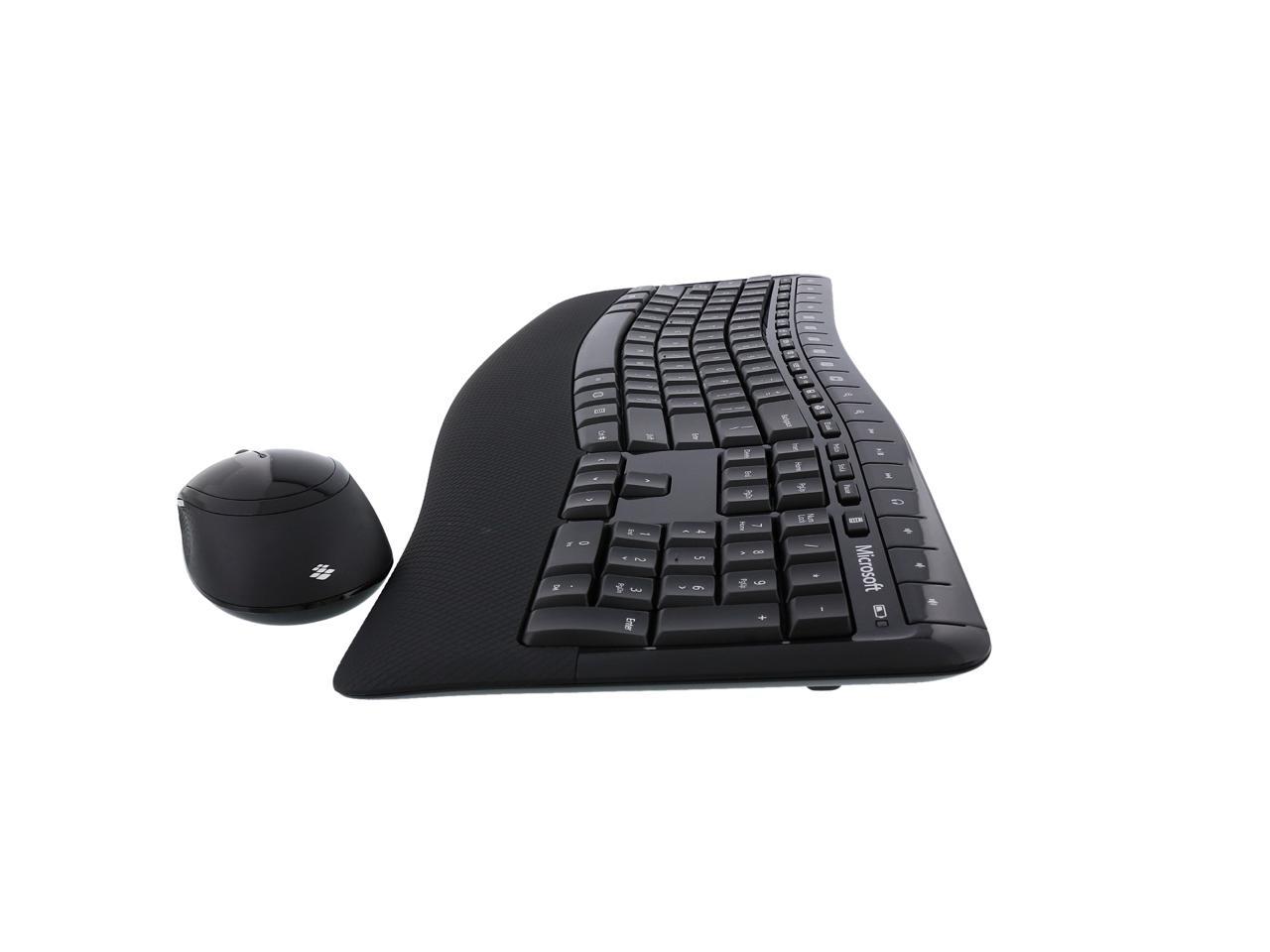 Microsoft Wireless Comfort Desktop 5050 - Black. Wireless, Ergonomic  Keyboard and Mouse Combo. Built-in Palm Rest and Comfort Curve Design.  Customizable Windows Shortcut Keys - Newegg.com