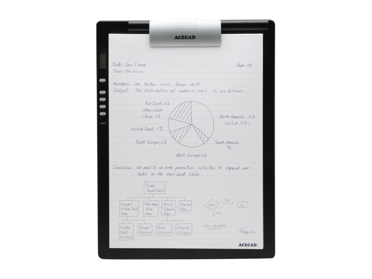 SolidTek DML2 8.5" x 11" Active Area USB Digimemo L2 Digital Notepad