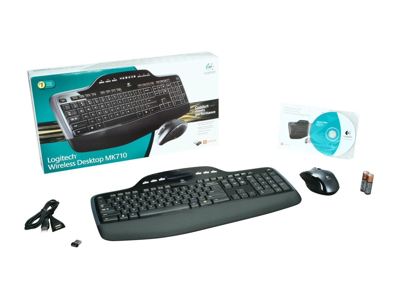 Logitech MK710 2.4GHz Wireless Keyboard and Mouse Combo - Black