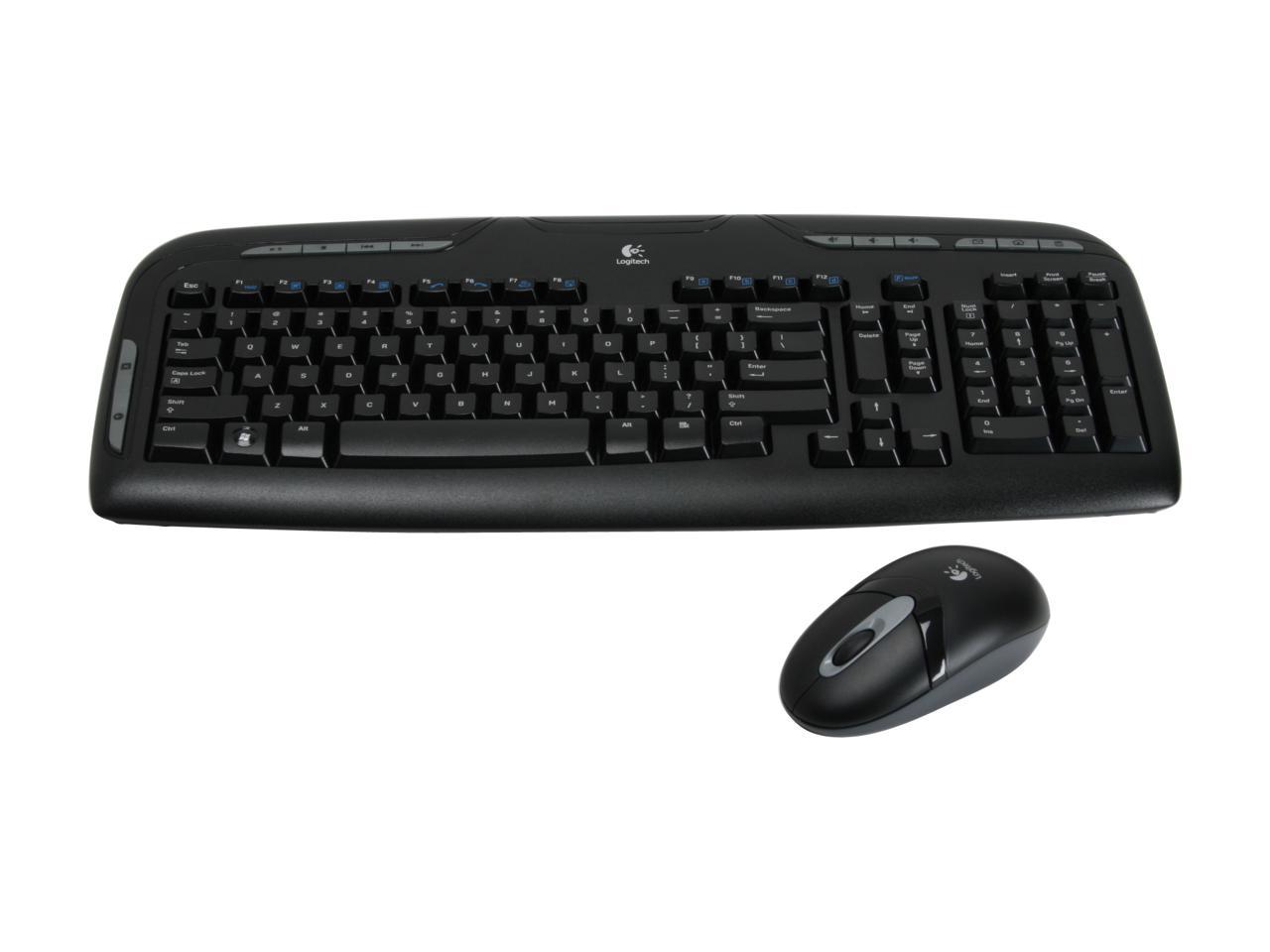 Geurloos Niet doen Direct Logitech EX 110 Black Cordless Cordless Desktop Keyboard & Mouse Kit -  Newegg.com