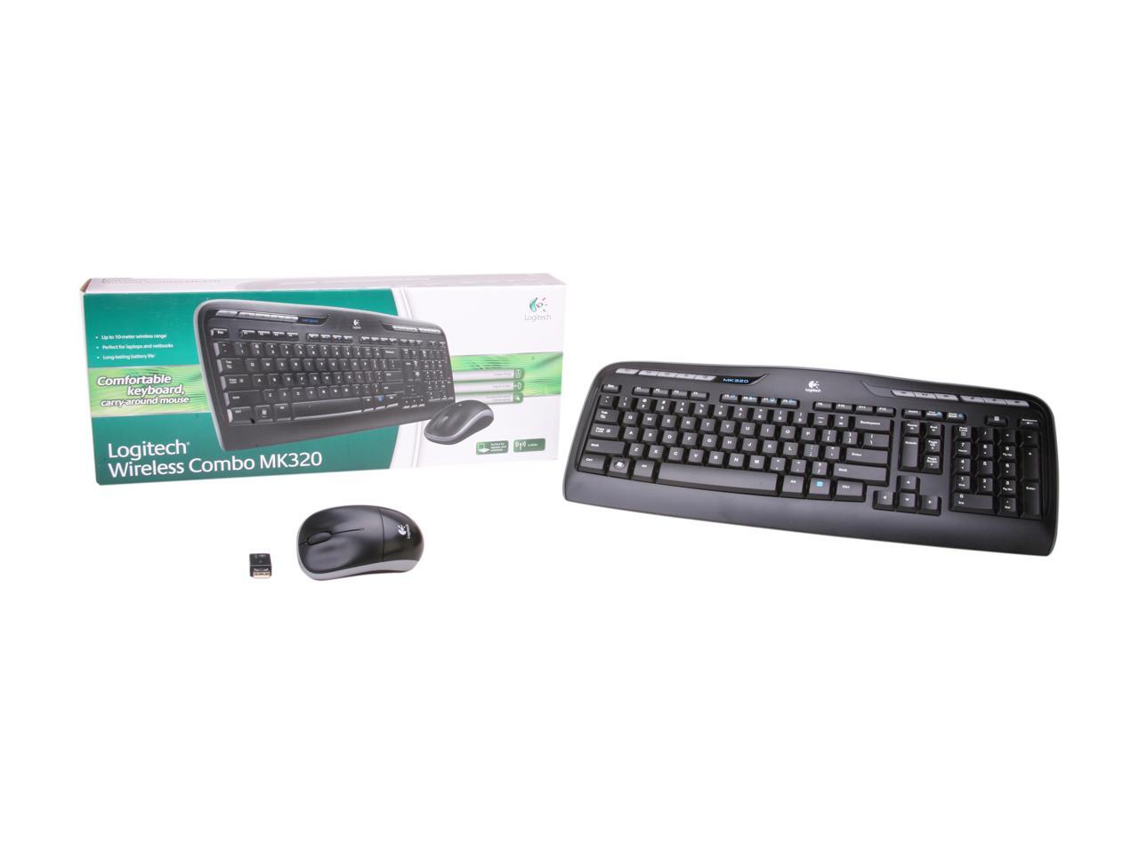 Refurbished Logitech Recertified 920002836 MK320 Black RF Wireless
