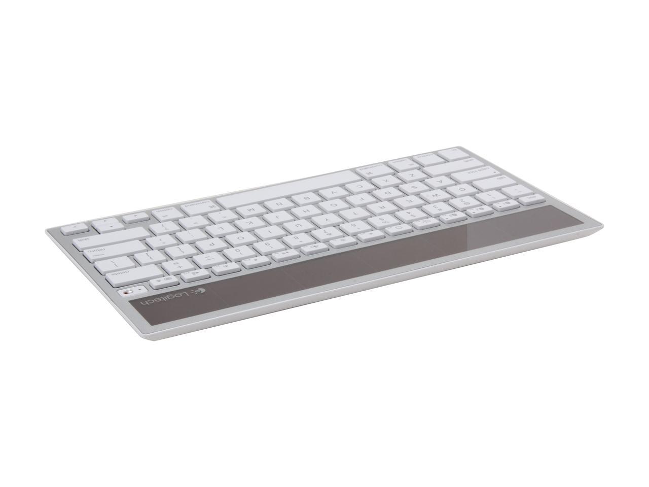 logitech solar powered keyboard white