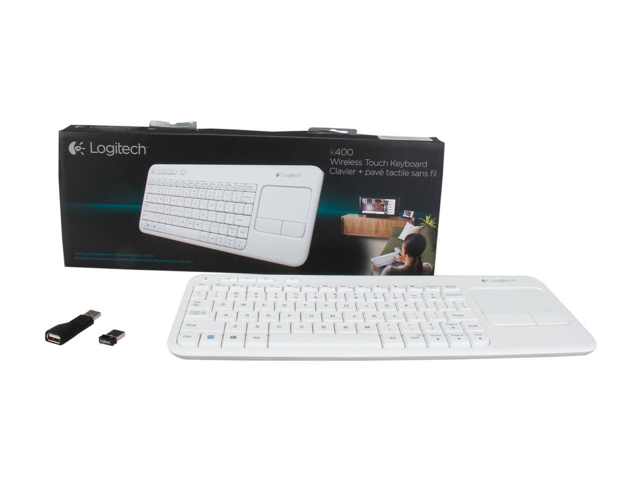 Logitech Wireless Touch k400 920-005878 White RF Wireless Keyboard ...