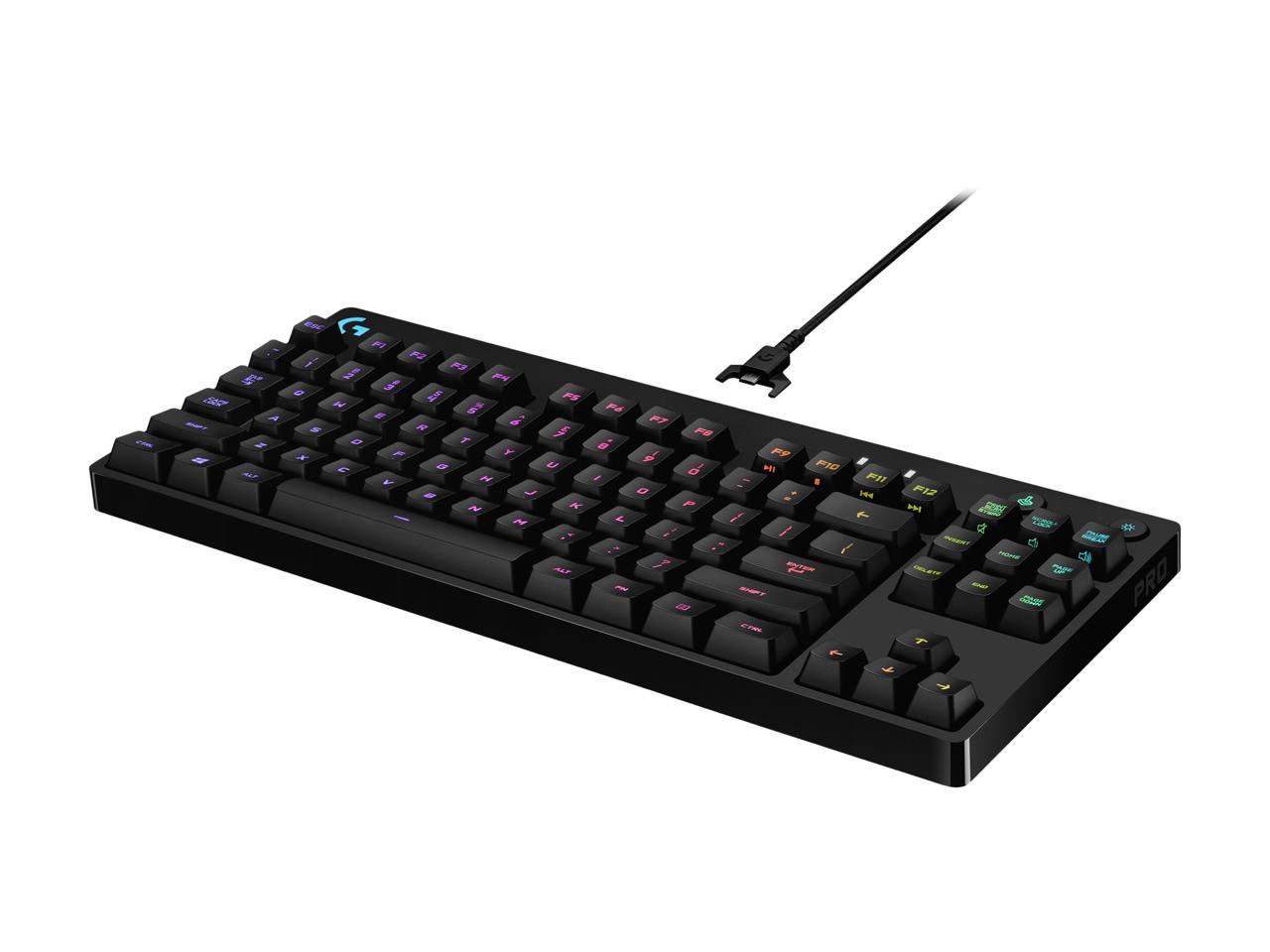 Logitech G Pro Mechanical Gaming Keyboard with 16.8 Million Color RGB Backlit 