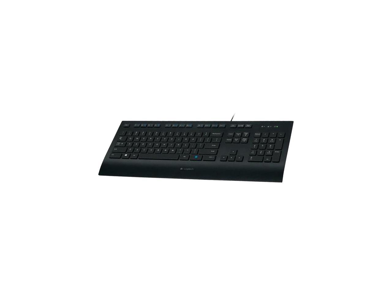 Logitech corded keyboard k280e black usb обзор