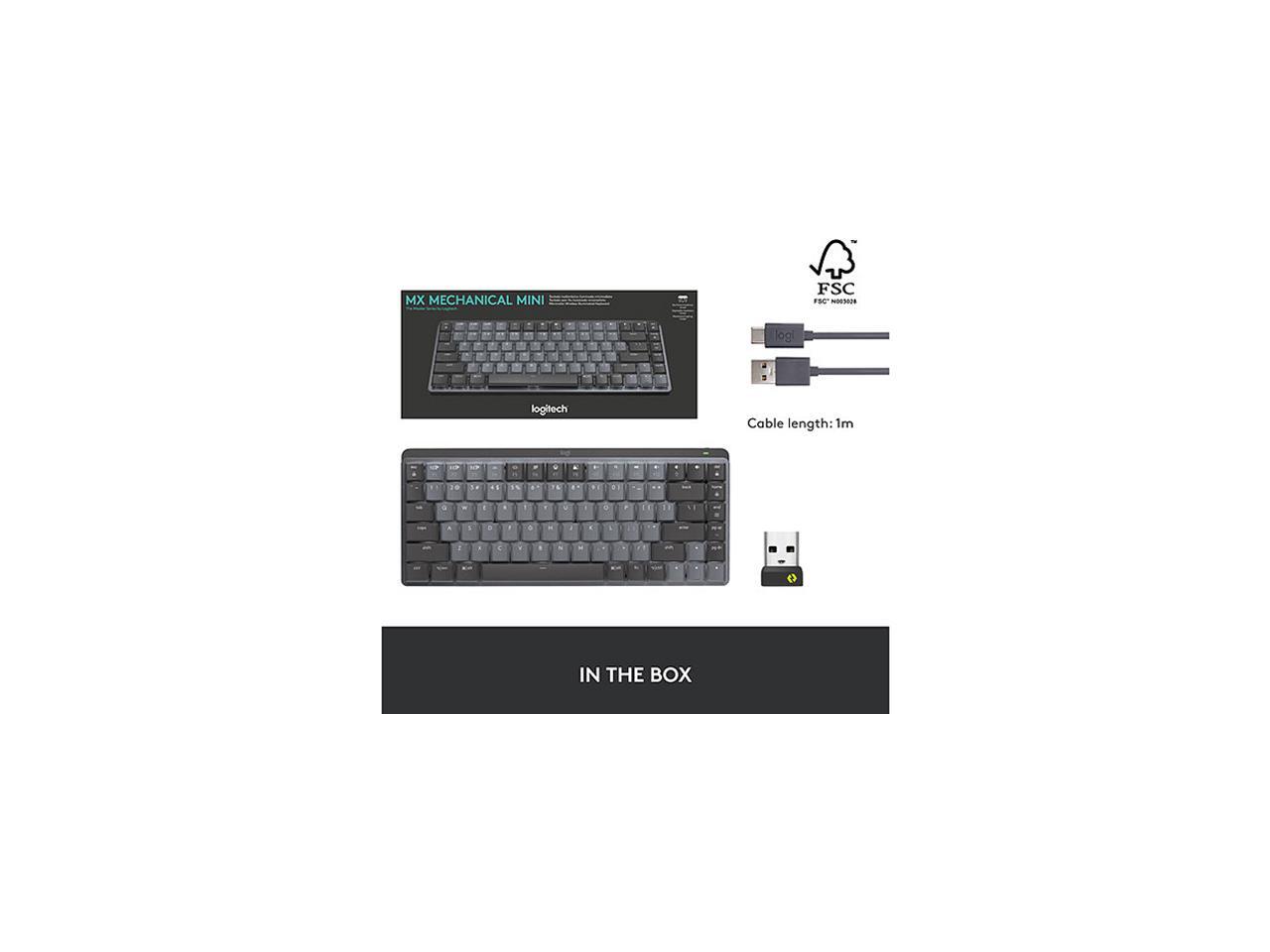 Logitech MX Mechanical Mini Wireless Illuminated Keyboard, Linear