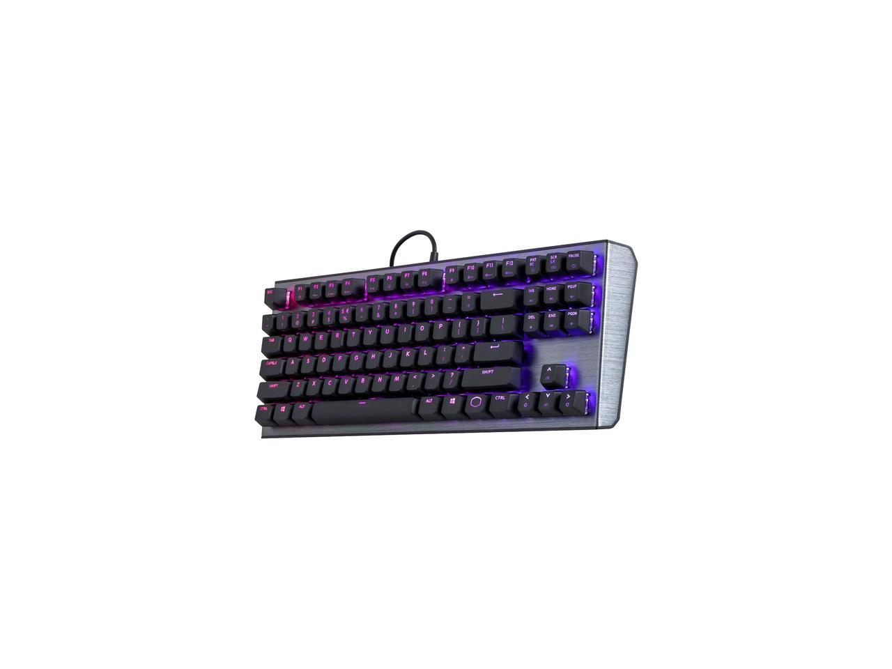 Cooler Master Ck530 Tenkeyless Gaming Mechanical Keyboard With Red Switches Rgb Backlighting On The Fly Controls And Aluminum Top Plate Newegg Com