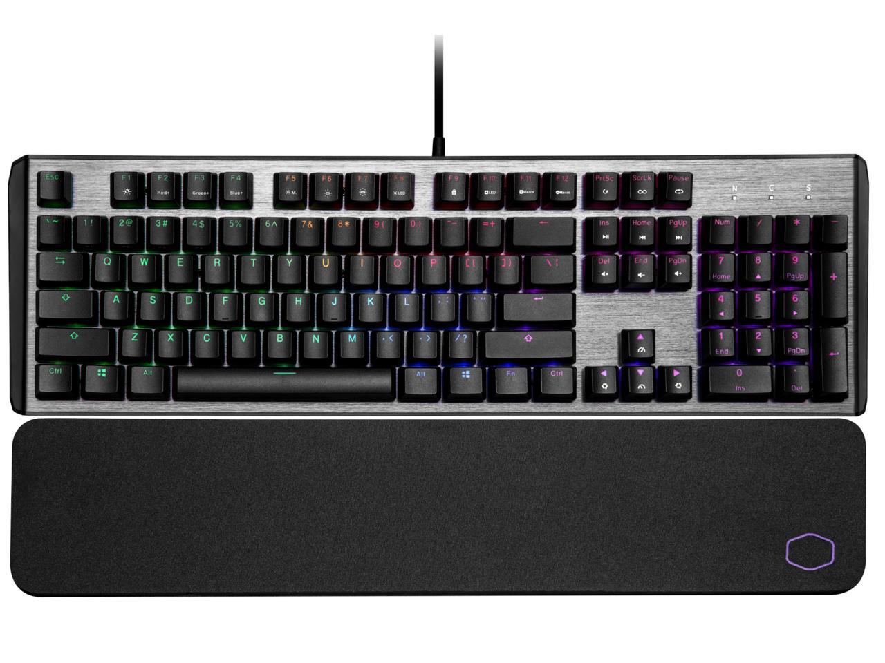 Cooler Master Ck550 V2 Gaming Mechanical Keyboard Blue Switch With Rgb Backlighting On The Fly Controls And Hybrid Key Rollover Newegg Com