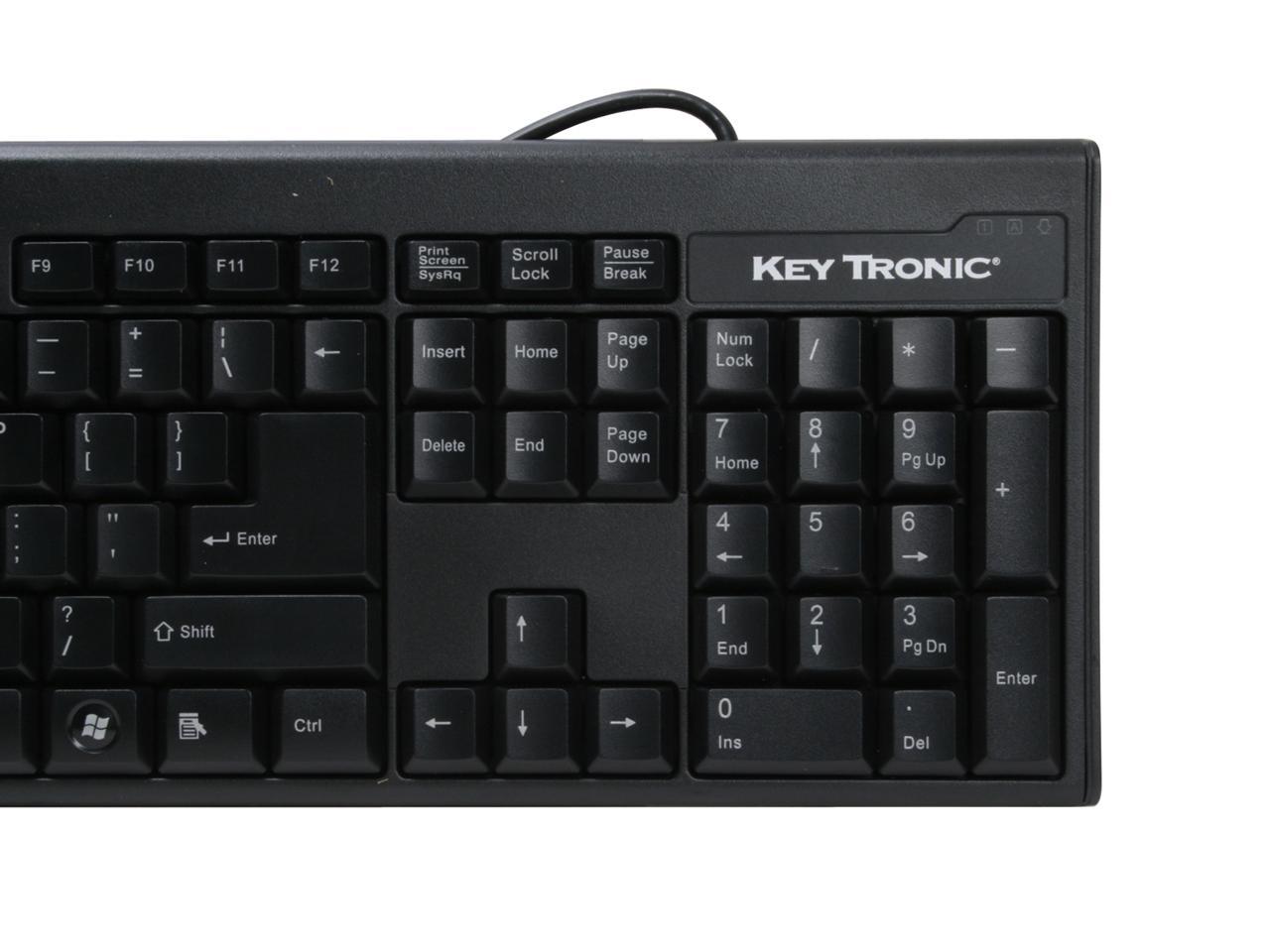 KeyTronic KT400U2 Black Wired Keyboard