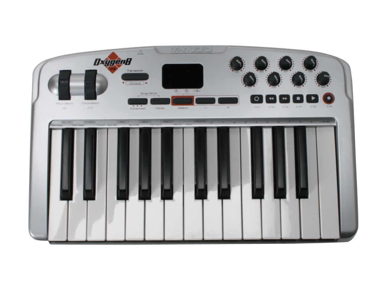 m audio oxygen 8 v2 25 key usb midi controller m audio oxygen 8 v2 25 key usb midi controller