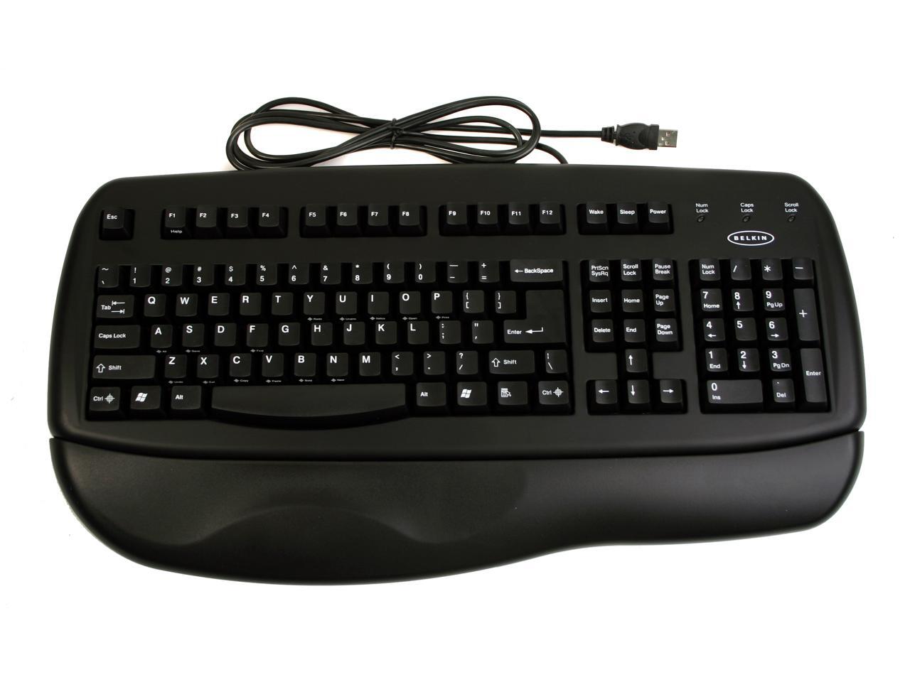 BELKIN F8E885BLK Black Wired Keyboard