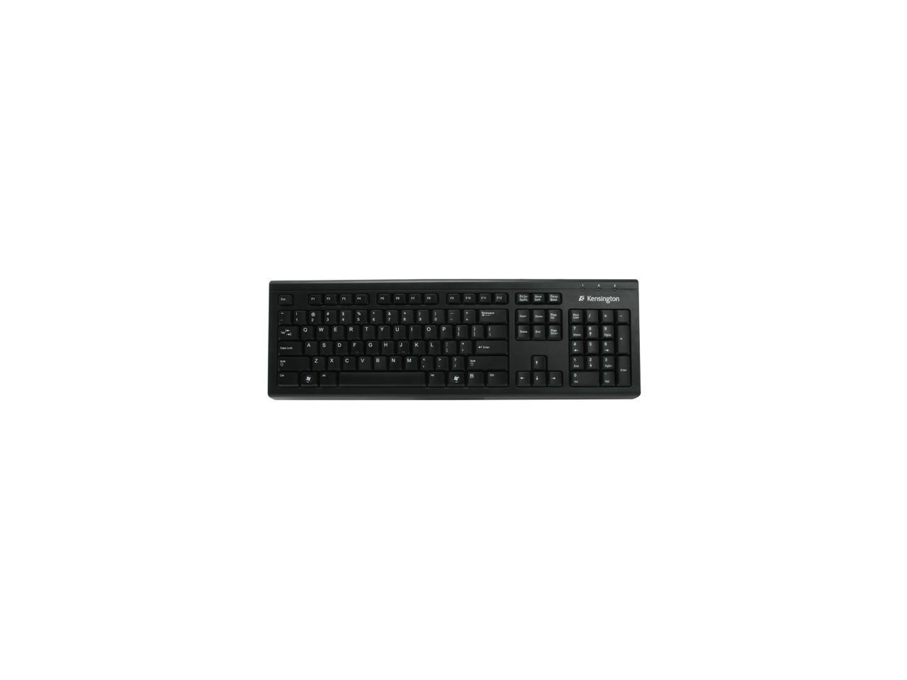 Kensington Keyboard for Life Black 104 Normal Keys USB or PS/2 Wired