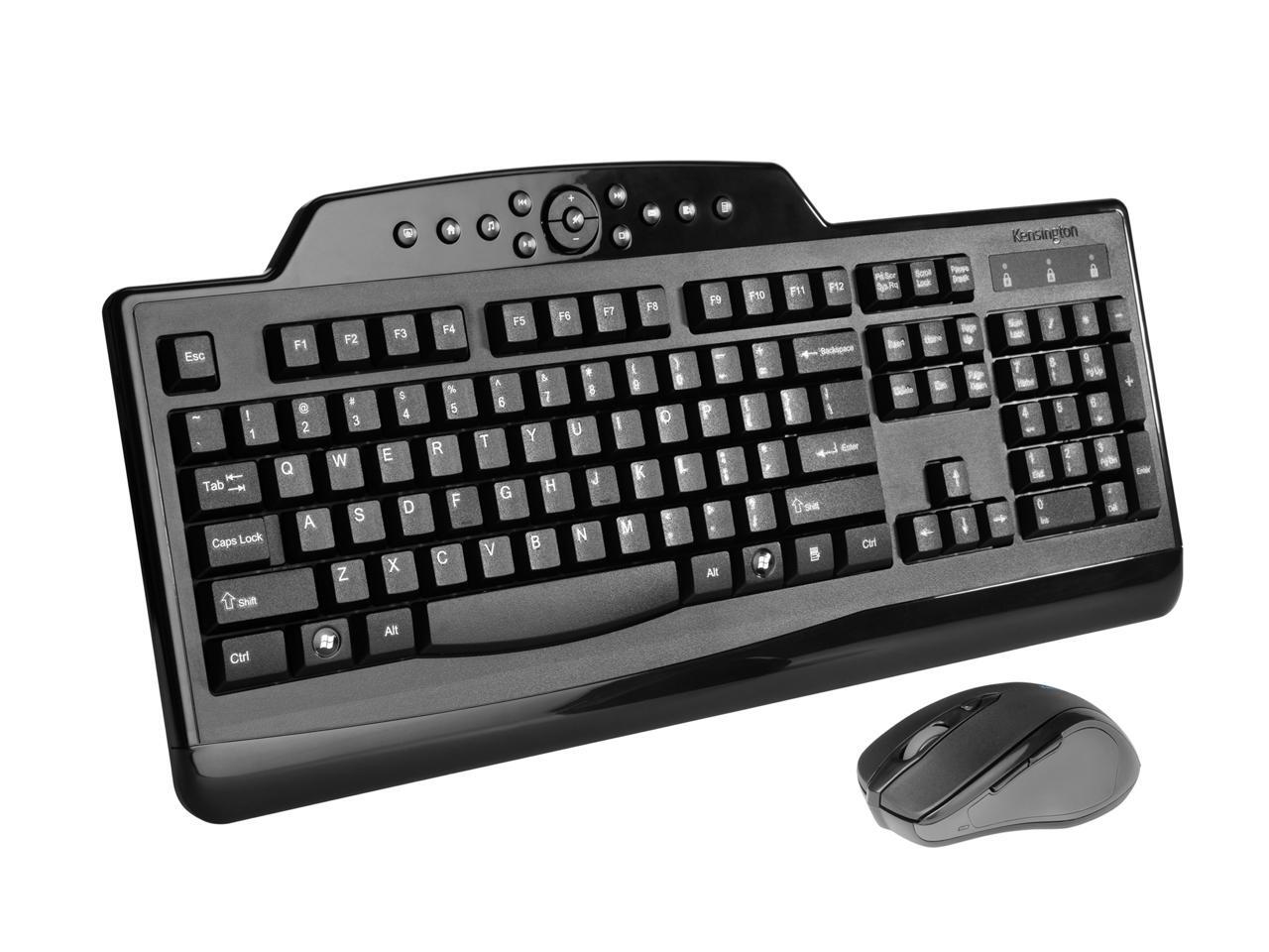 Kensington Pro Fit Wireless Media Desktop Set K72408US Black RF