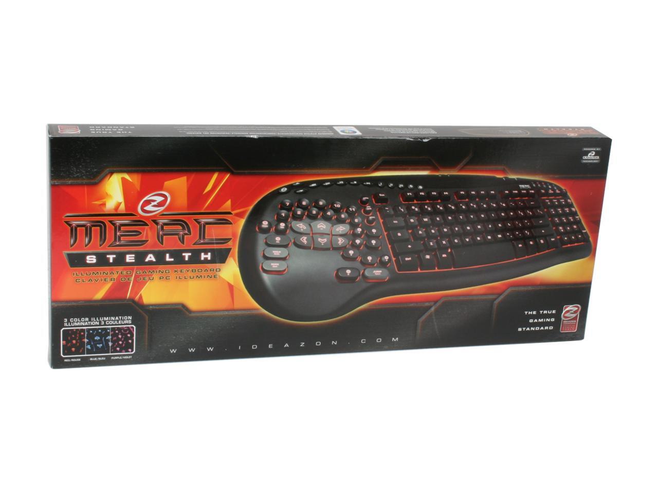 Ideazon Merc Stealth Illuminated Gaming Keyboard ZXP2000 Black USB