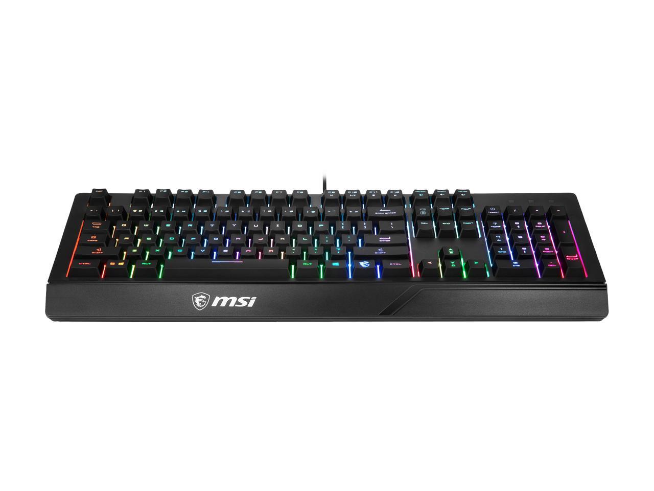 Msi Vigor Gk Us Gaming Backlit Rgb Dedicated Hotkeys Anti Ghosting Water Resistant Gaming