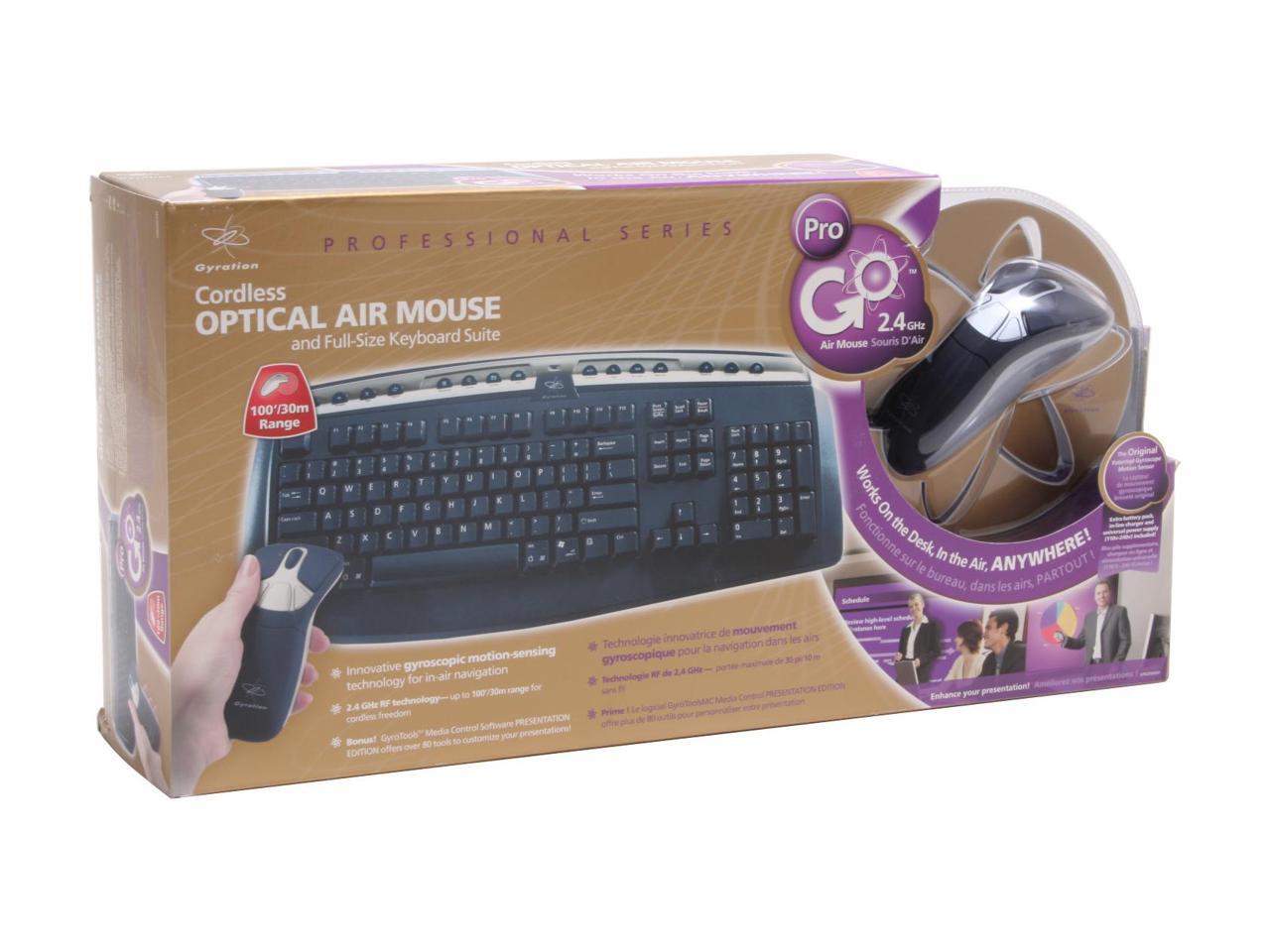 Gyration GO 2.4 GP6205FKM Blue RF Wireless Keyboard Suite