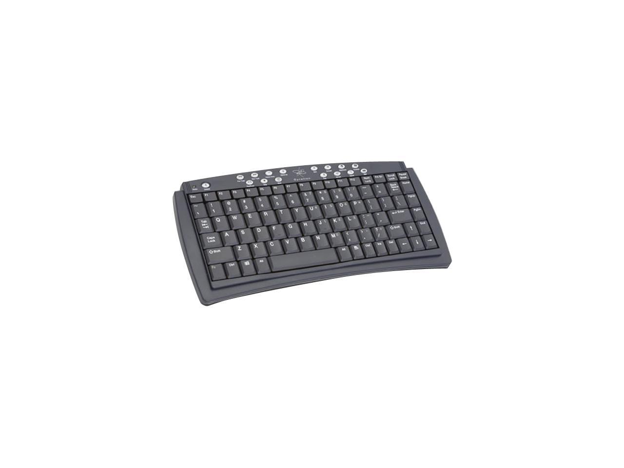 Gyration GO 2.4 GYAM1100CKUS Black RF Wireless 30 ft. Compact KeyBoard