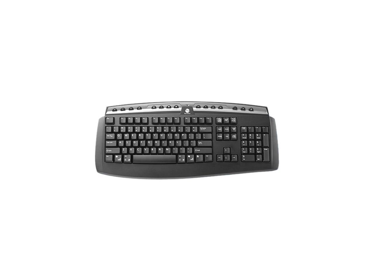 Gyration Classic FullSize Wireless Keyboard GYAMFSKBNA Black RF