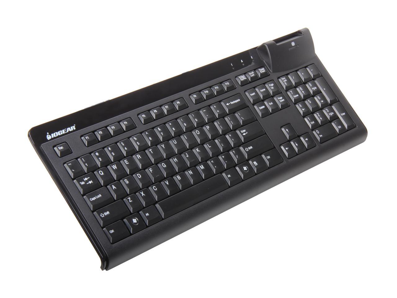 iogear smart card reader keyboard